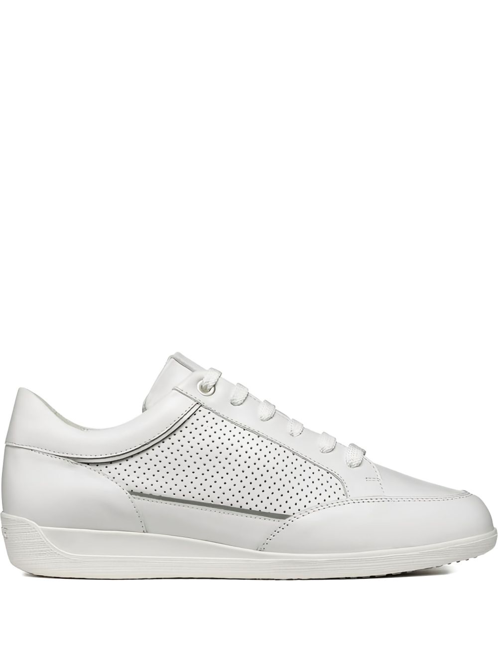 Myria perforated leather sneakers - White
