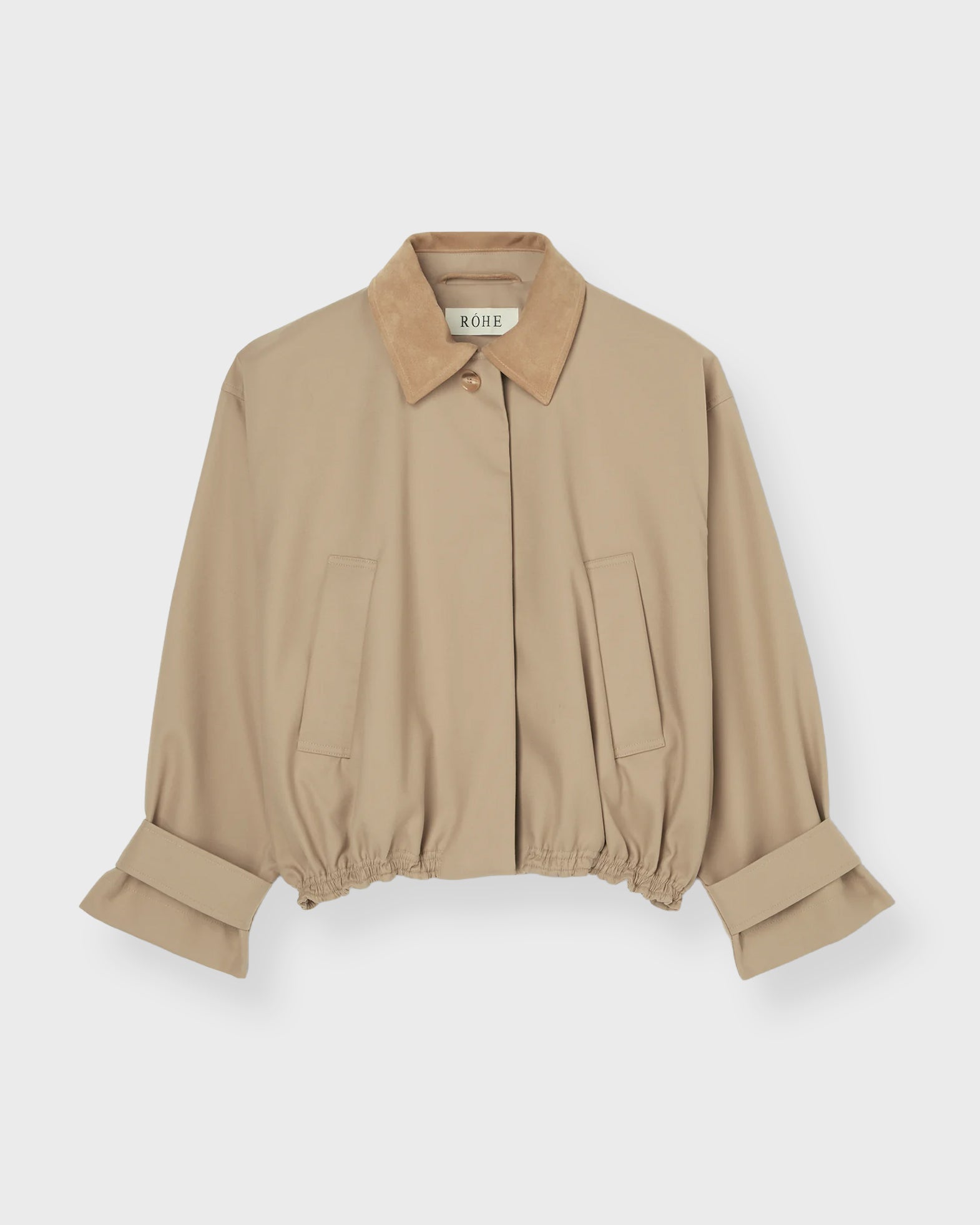 Róhe Jacket Suede Collar Blouson Sand