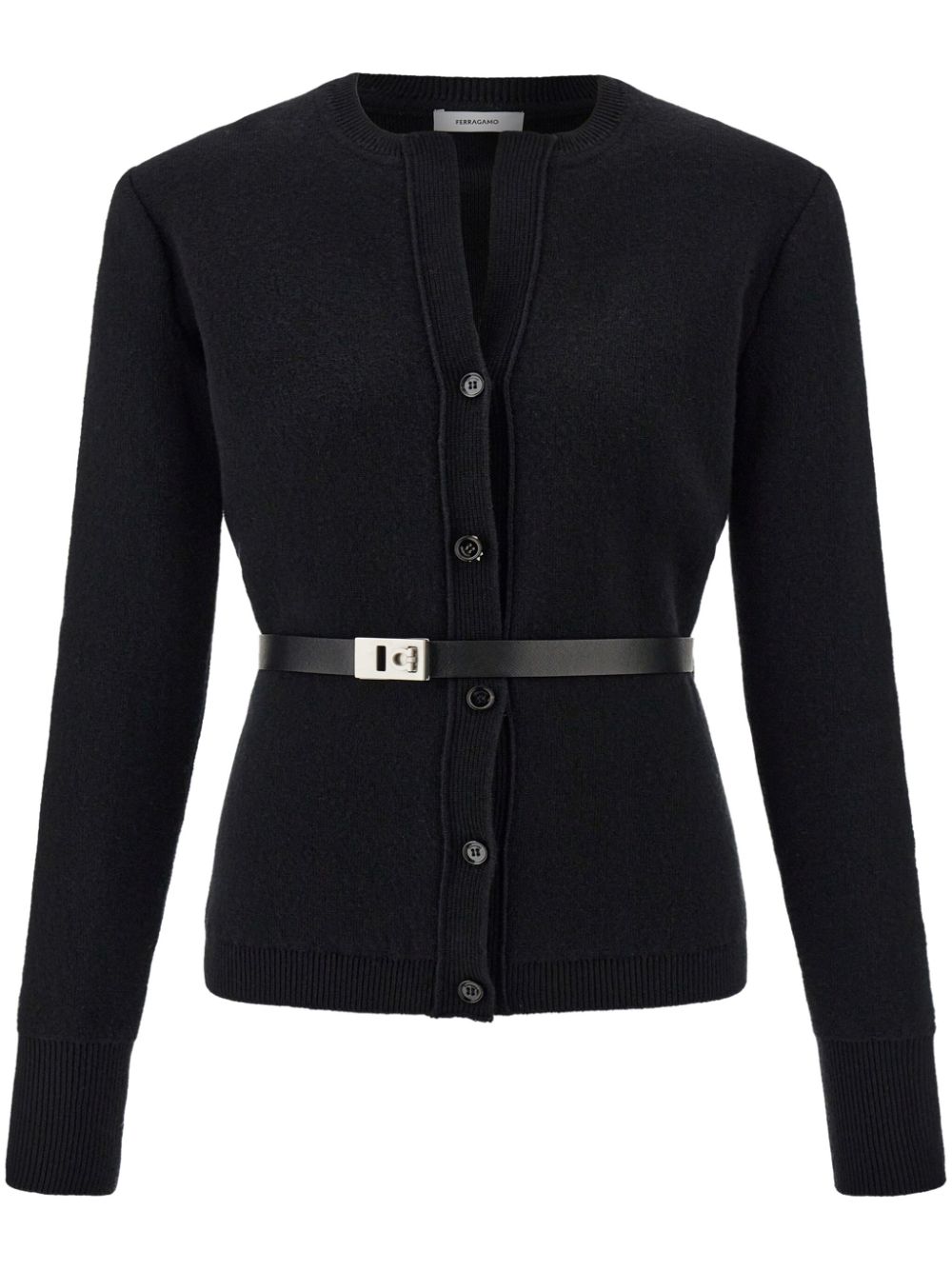 Belted cardigan - Black