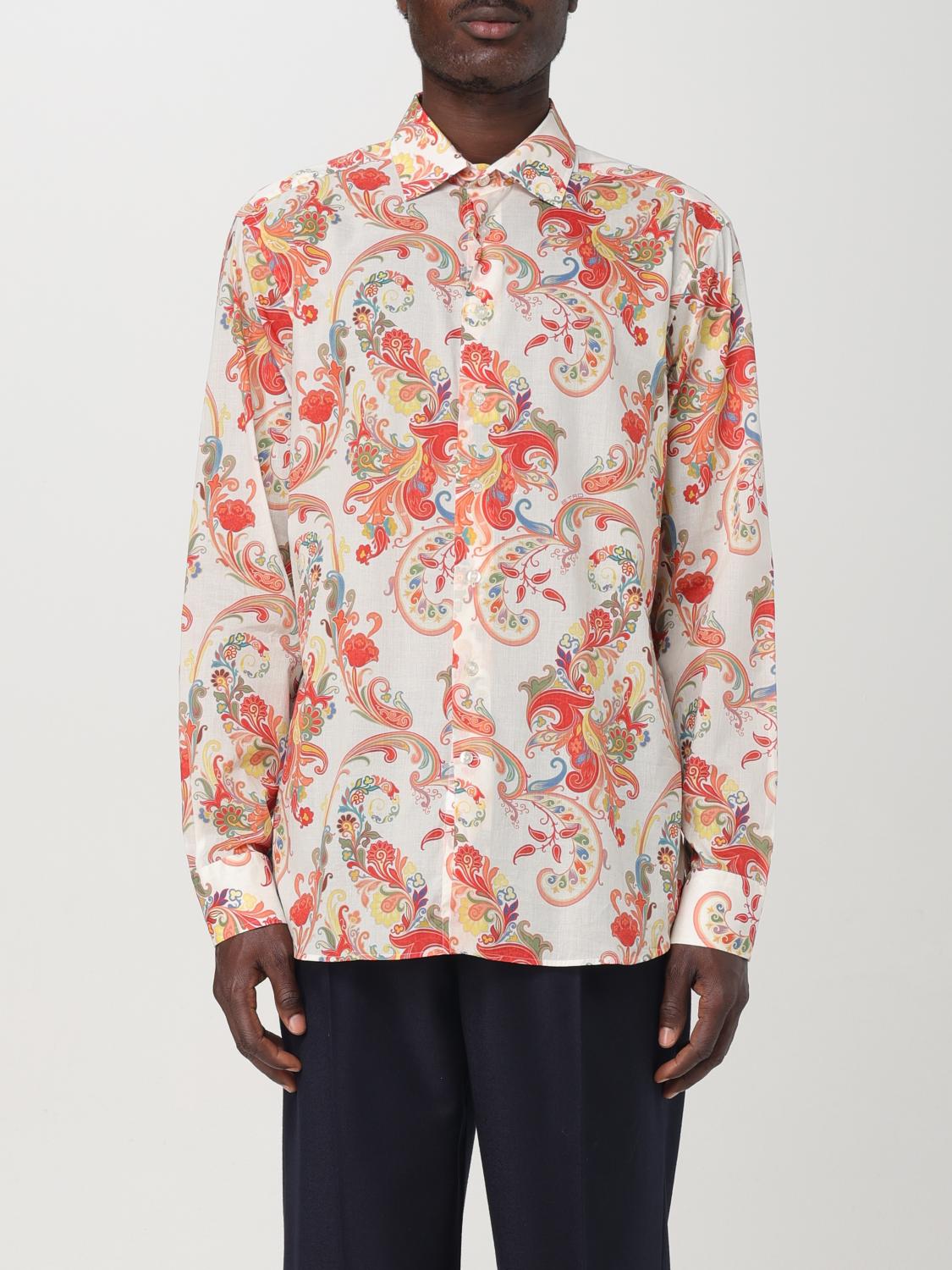 Paisley-print cotton shirt - Blue