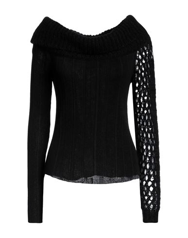 Woman Sweater Black Size 8 Merino Wool, Viscose, Polyamide, Cashmere, Acrylic