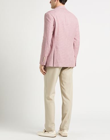 Man Blazer Brick Size 38 Wool, Linen, Silk
