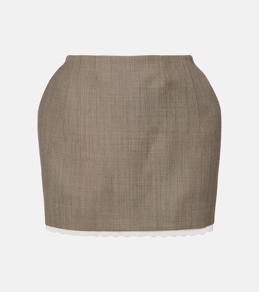 Wool miniskirt