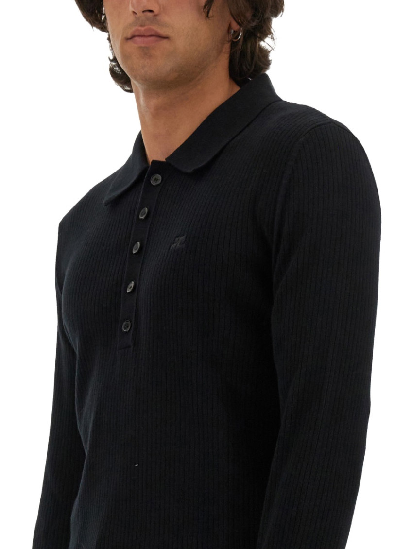Black Solid Shirt Collar Polo