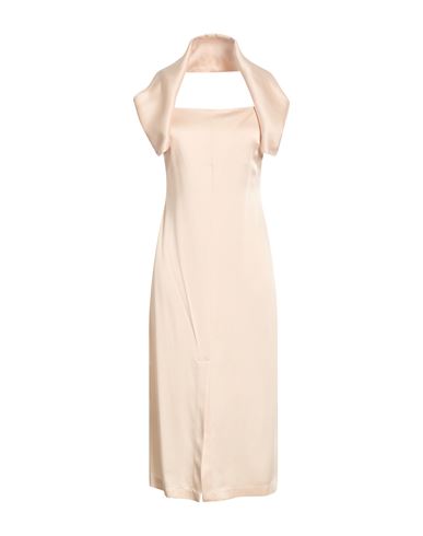 Woman Midi dress Cream Size 12 Acetate, Viscose
