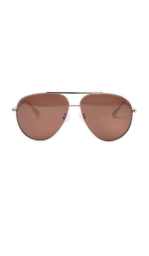 Past Midnight The Flare Sunglasses in Metallic Gold