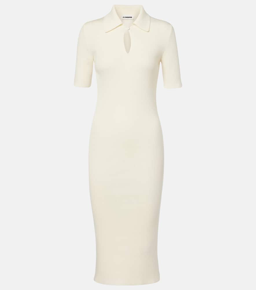 Knitted wool midi dress
