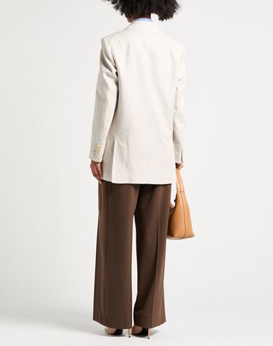 Woman Blazer Light grey Size 8 Linen
