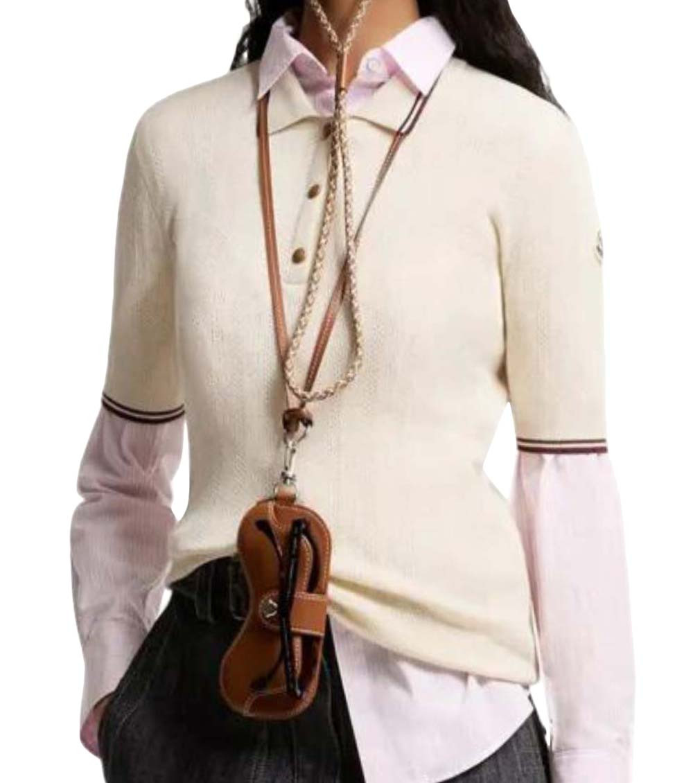 Off White Knitted Logo Polo Shirt