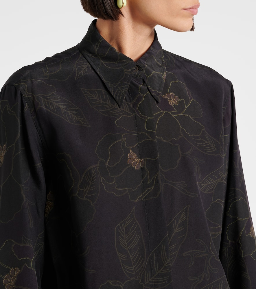Floral silk shirt