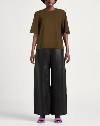 Woman Top Khaki Size 10 Polyester, Viscose, Elastane