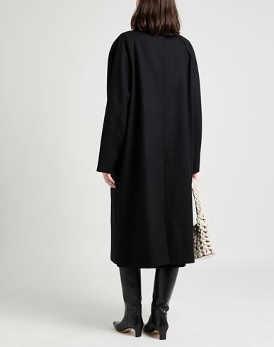 Maison Flâneur Woman Coat Black Size 12 Wool, Polyamide