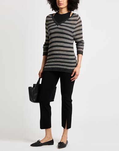 Woman Sweater Charcoal Size M Acrylic, Alpaca wool, Merino Wool