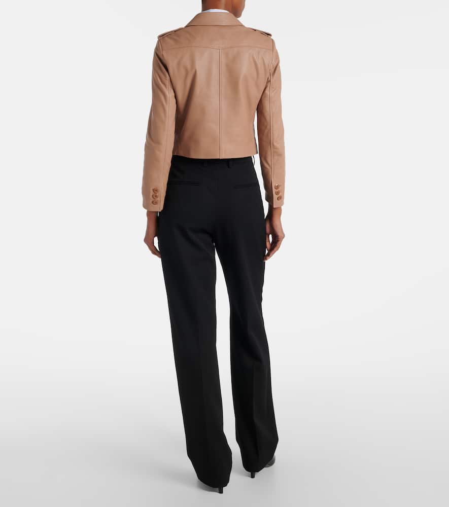 Sleek Statement cropped leather jacket