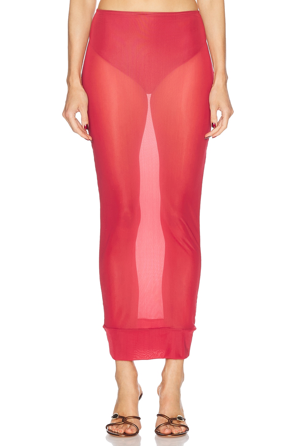 Maygel Coronel Jagua in Red