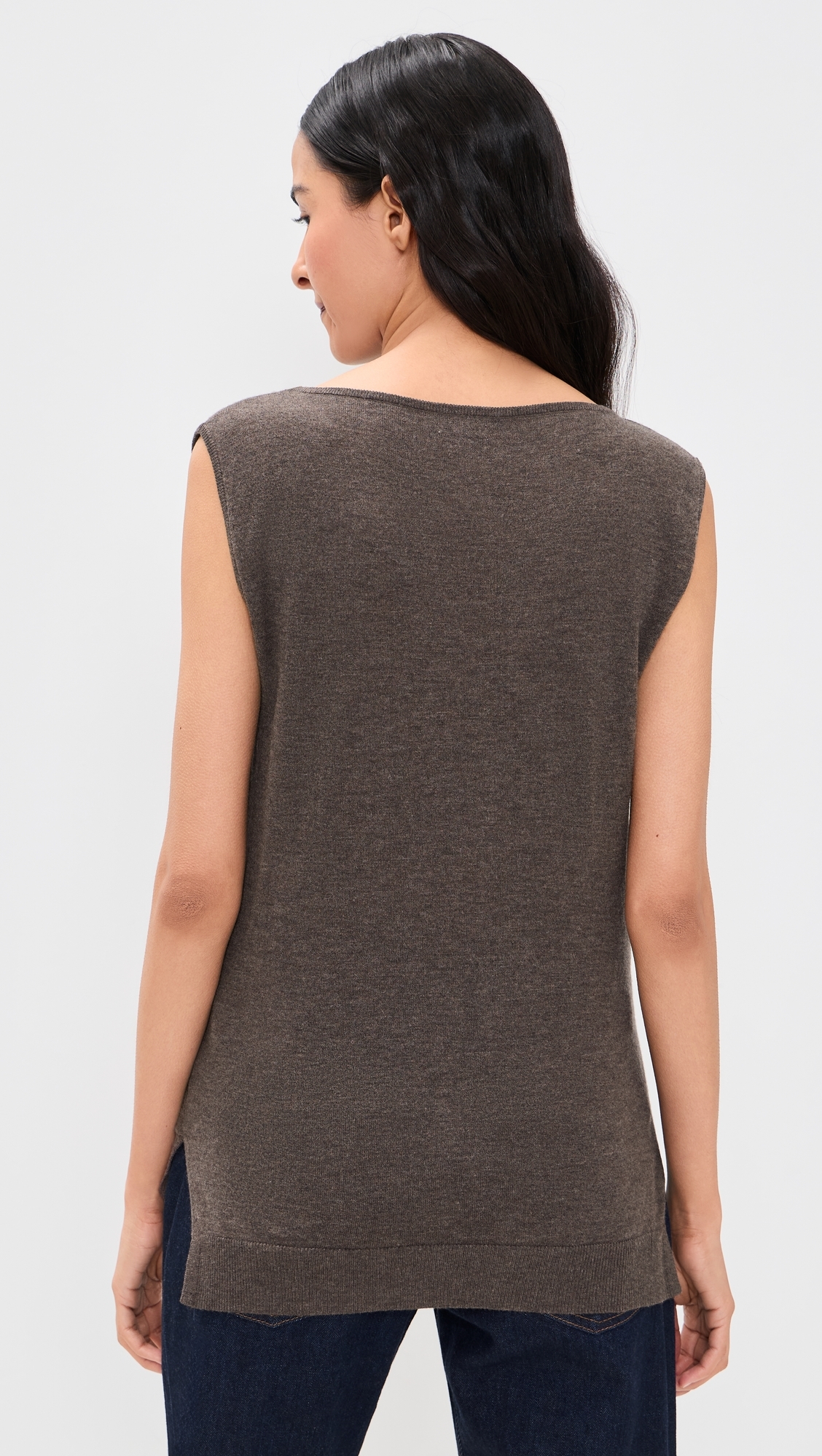 Fine Merino Tie Waist Top Mulch