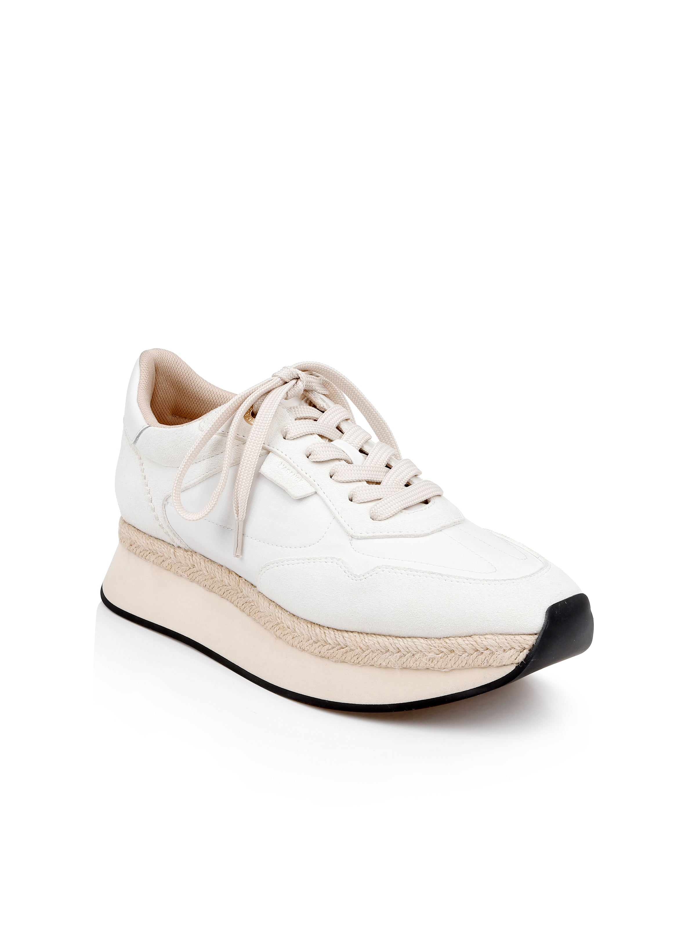 Ivone Platform Sneaker In Vintage White Suede