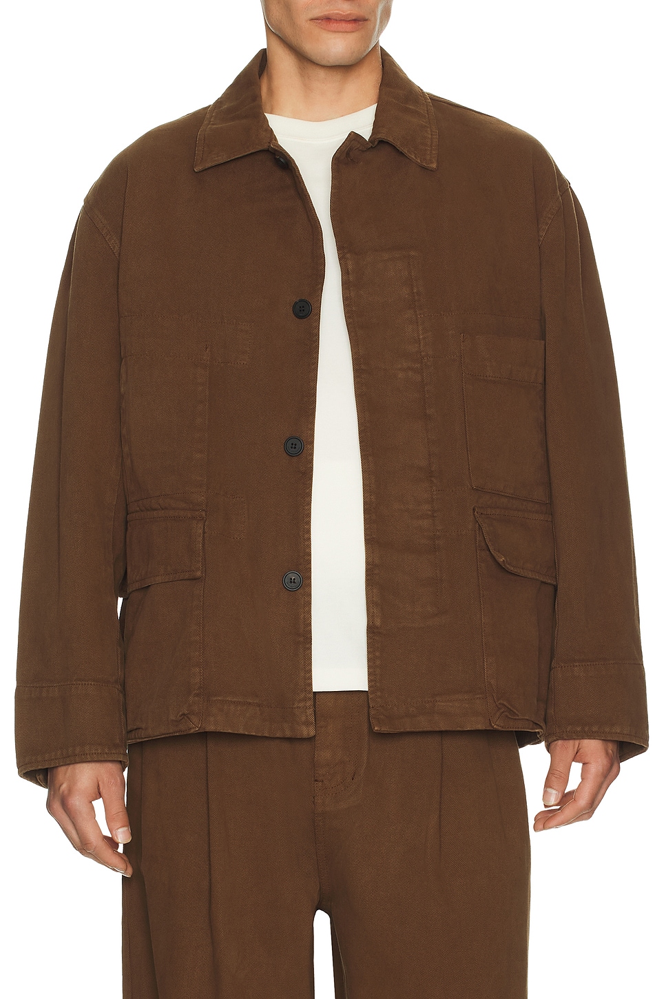 Le17Septembre Denim Field Jacket in Brown. 52. Also