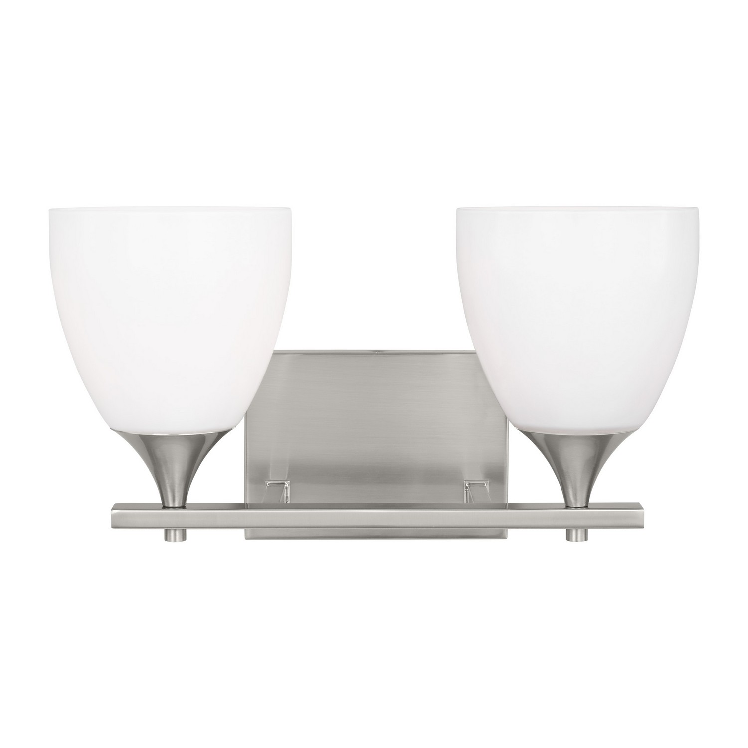 Brushed Steel Two Light Bath from the Toffino Collection