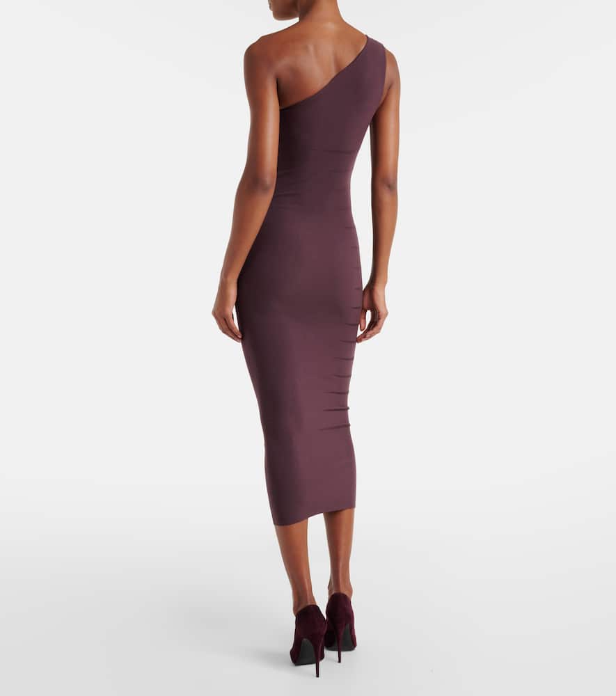 Slash one-shoulder midi dress