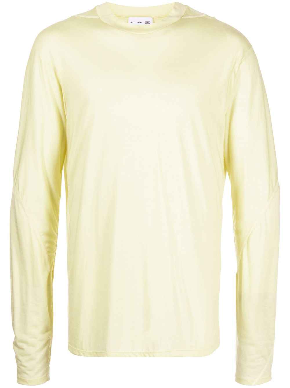 Bias-cut long-sleeve top - Yellow