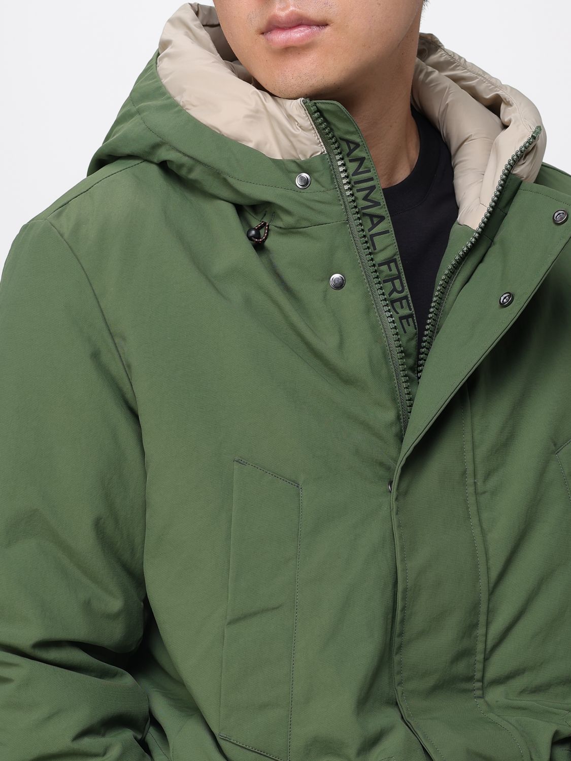 Coat Men color Green
