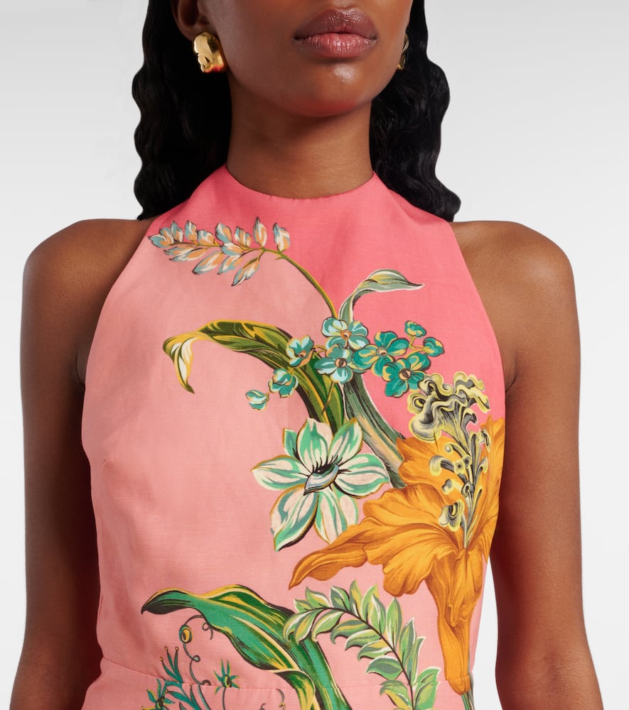Alémais Anika floral linen minidress