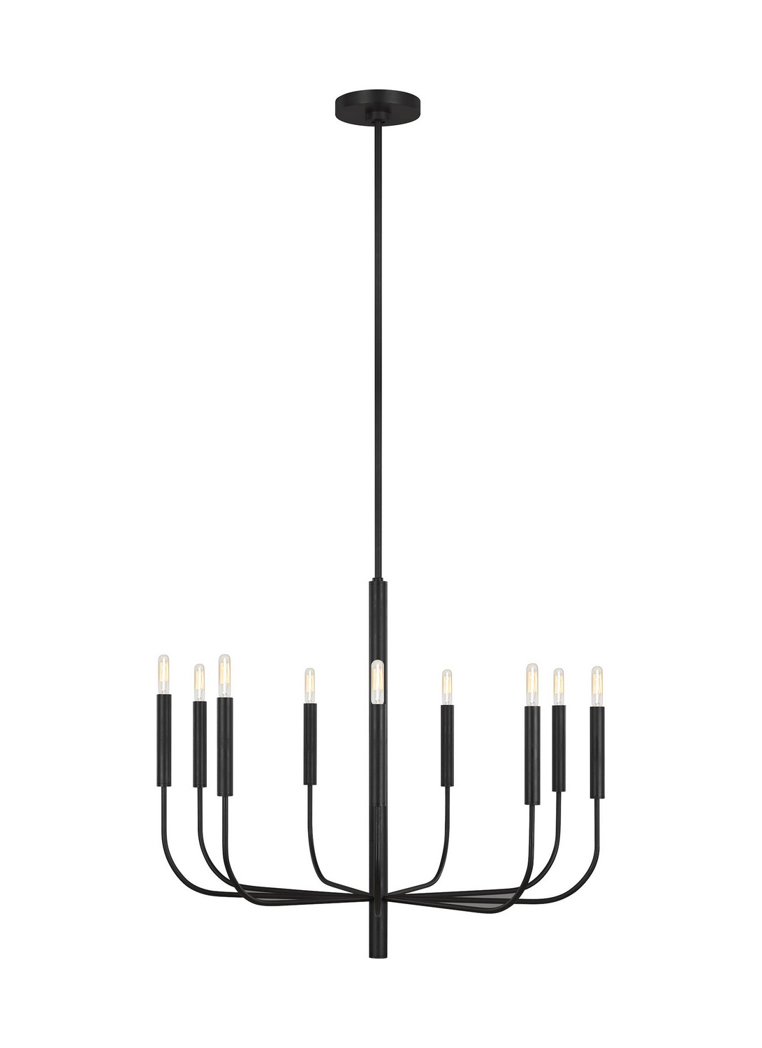 Visual Comfort Studio Brianna 9-Light Chandelier in Aged Iron by Ellen Degenere