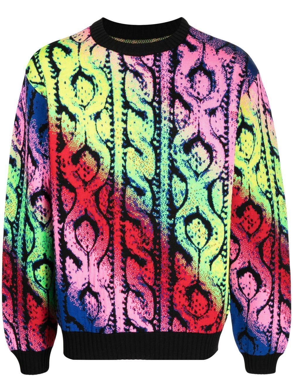 Cable-knit merino sweater - Multicolour