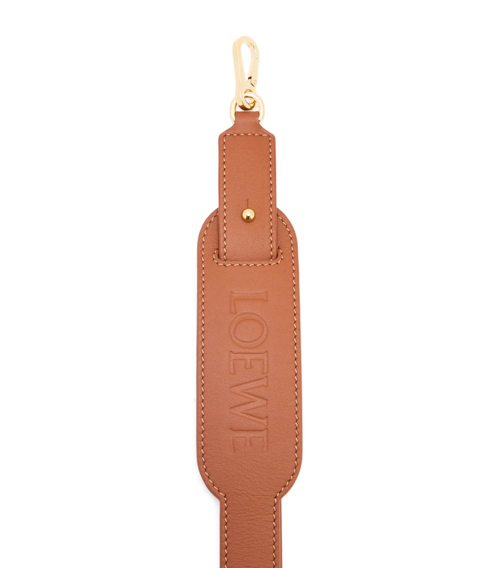 Leather Padded Logo Bag Strap