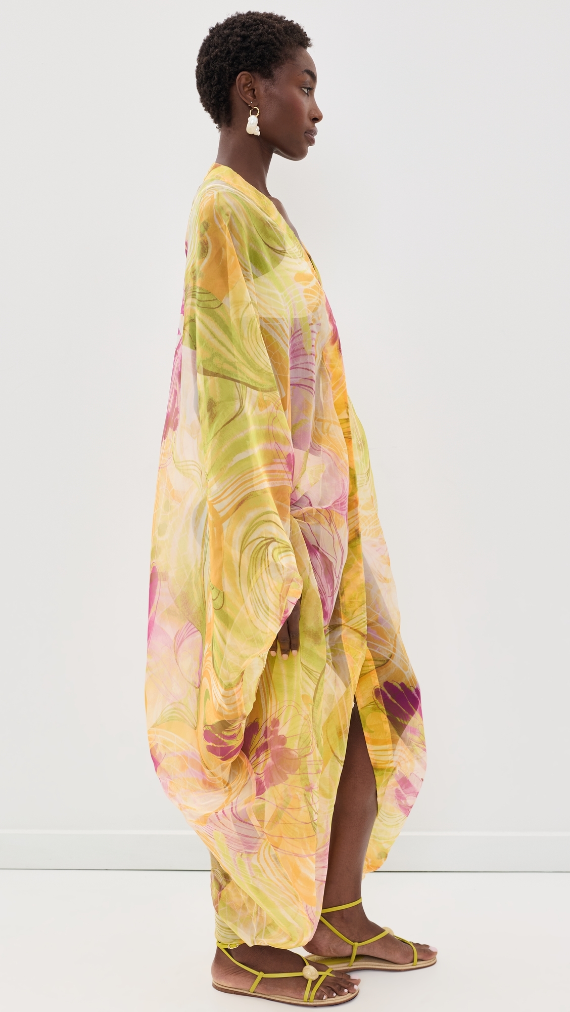 Labu Organza Robe Vibra Print One Size