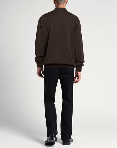 Man Sweater Dark brown Size 50 Virgin Wool