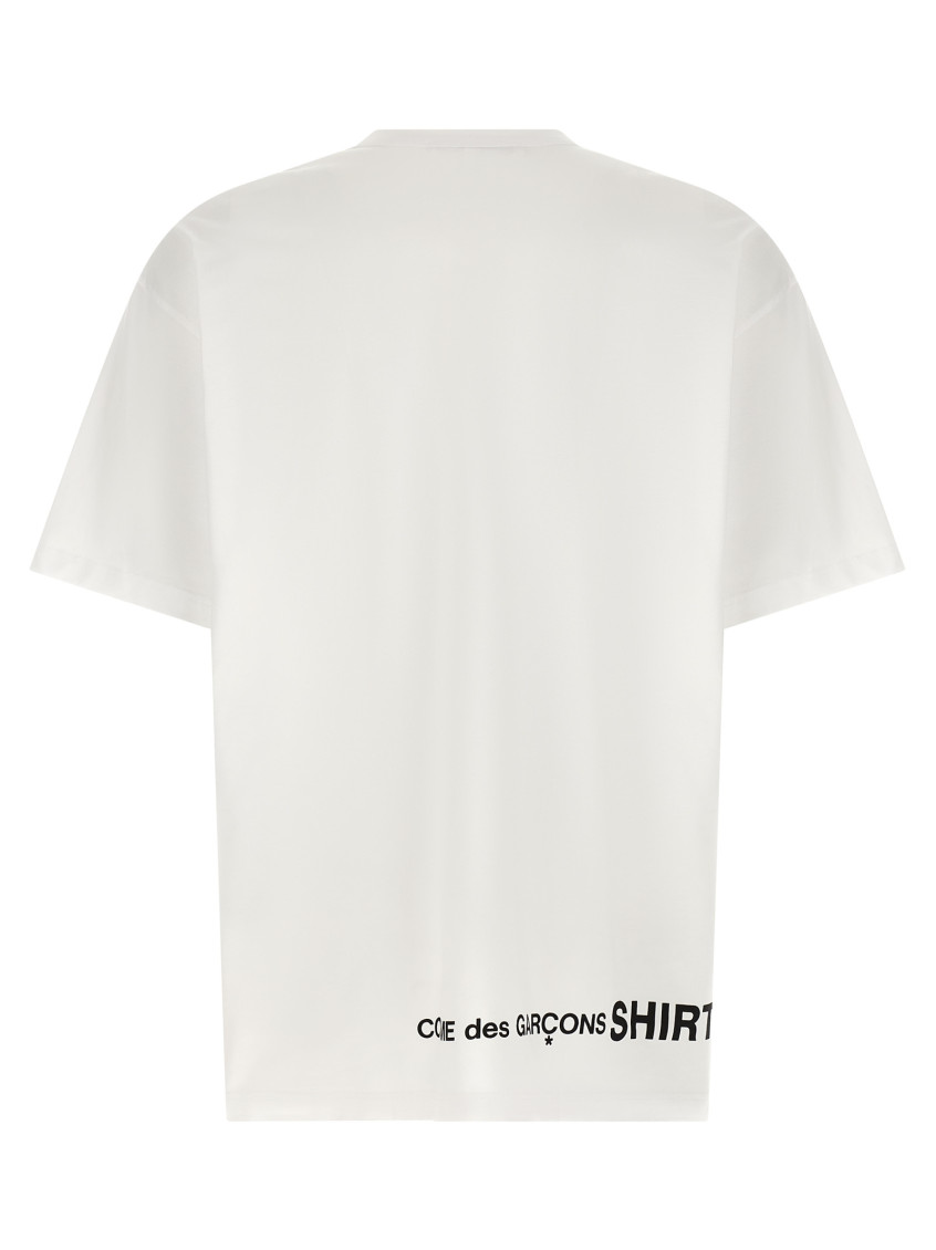 White Logo Print T-shirt