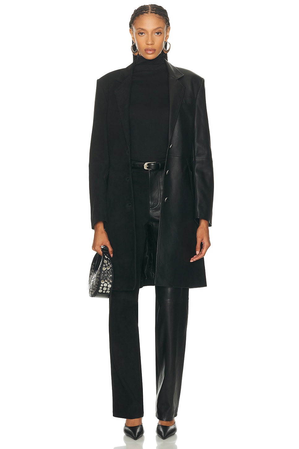Helmut Lang Mixed Jacket in Black - Black. 6 also