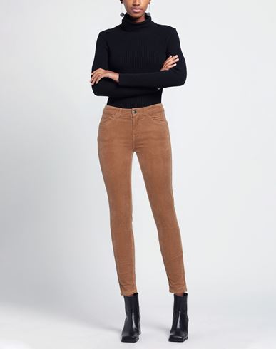 Caractère Woman Pants Camel Size 26 Cotton, Modal, Elastane