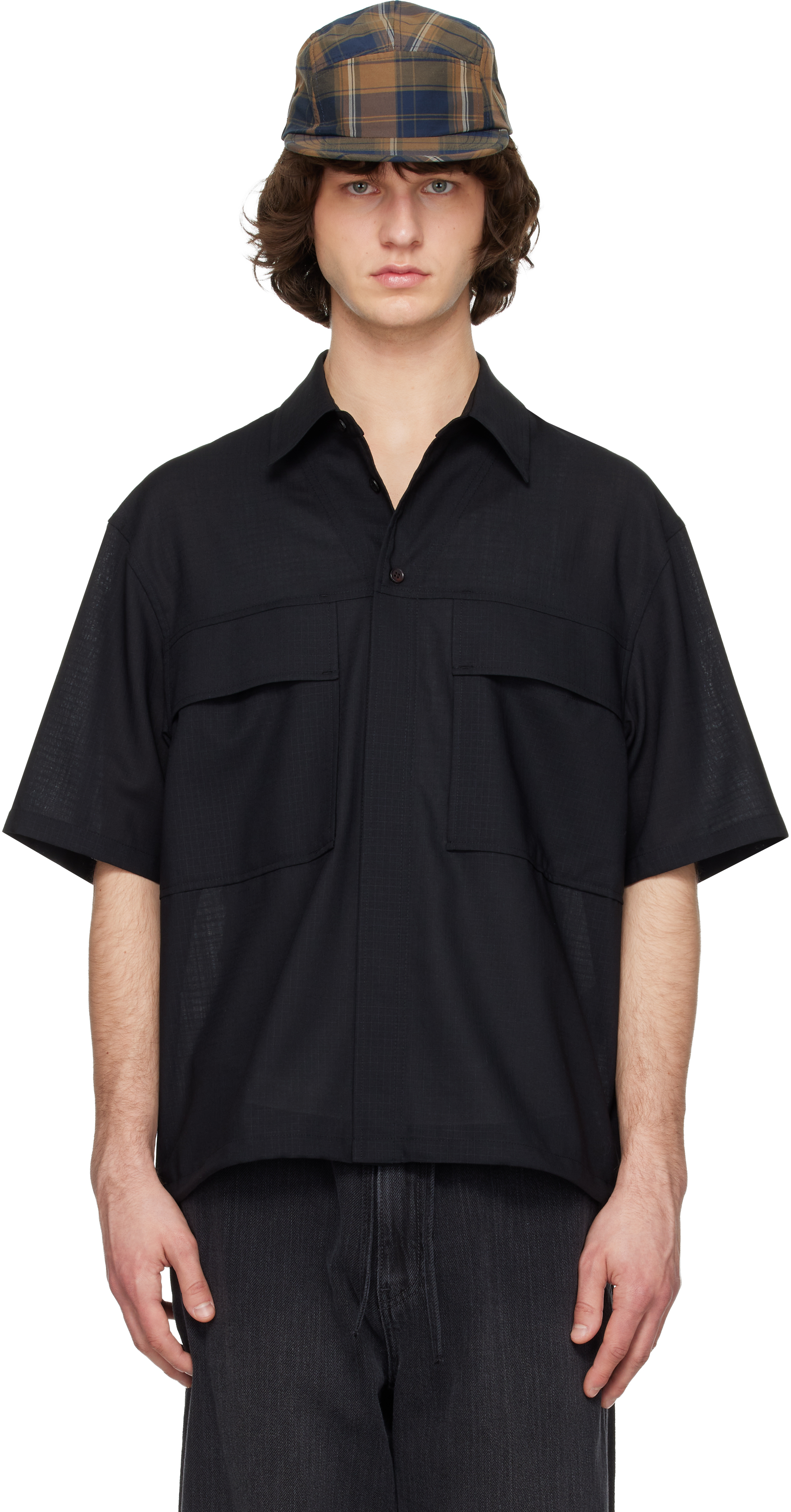 Black Flap Pocket Shirt