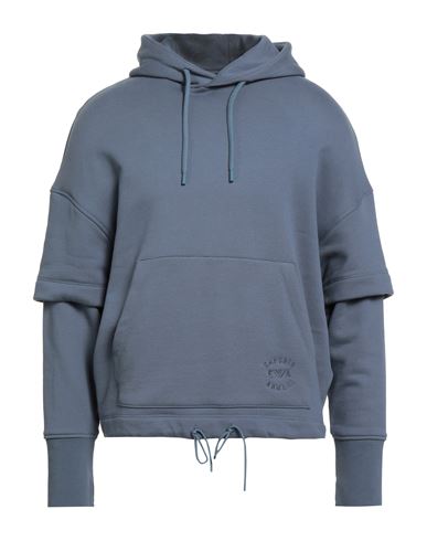 Man Sweatshirt Slate blue Size M Cotton, Elastane