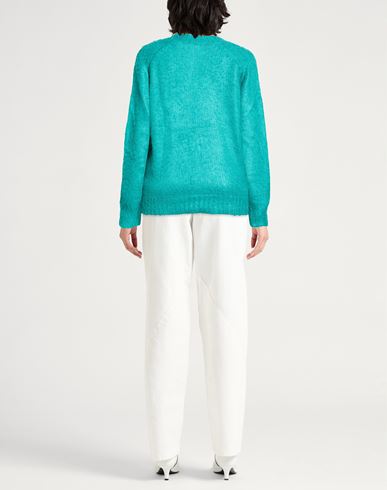 Woman Sweater Emerald green Size 12 Silk