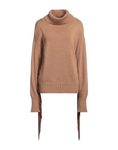 Snobby Sheep Woman Turtleneck Camel Size 10 Wool, Cashmere