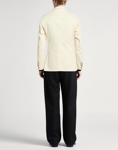 Man Blazer Cream Size 40 Cotton, Polyester, Elastane