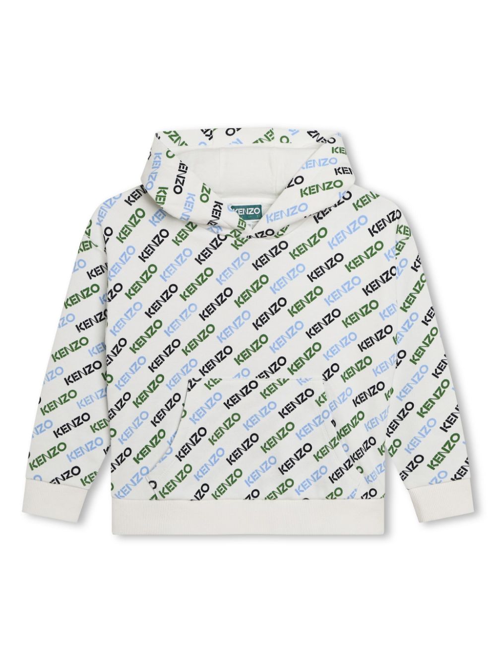 Logo-print cotton hoodie - White