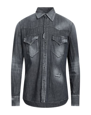 Man Denim shirt Steel grey