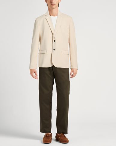 Man Blazer Beige Size XXL Polyester, Viscose, Elastane