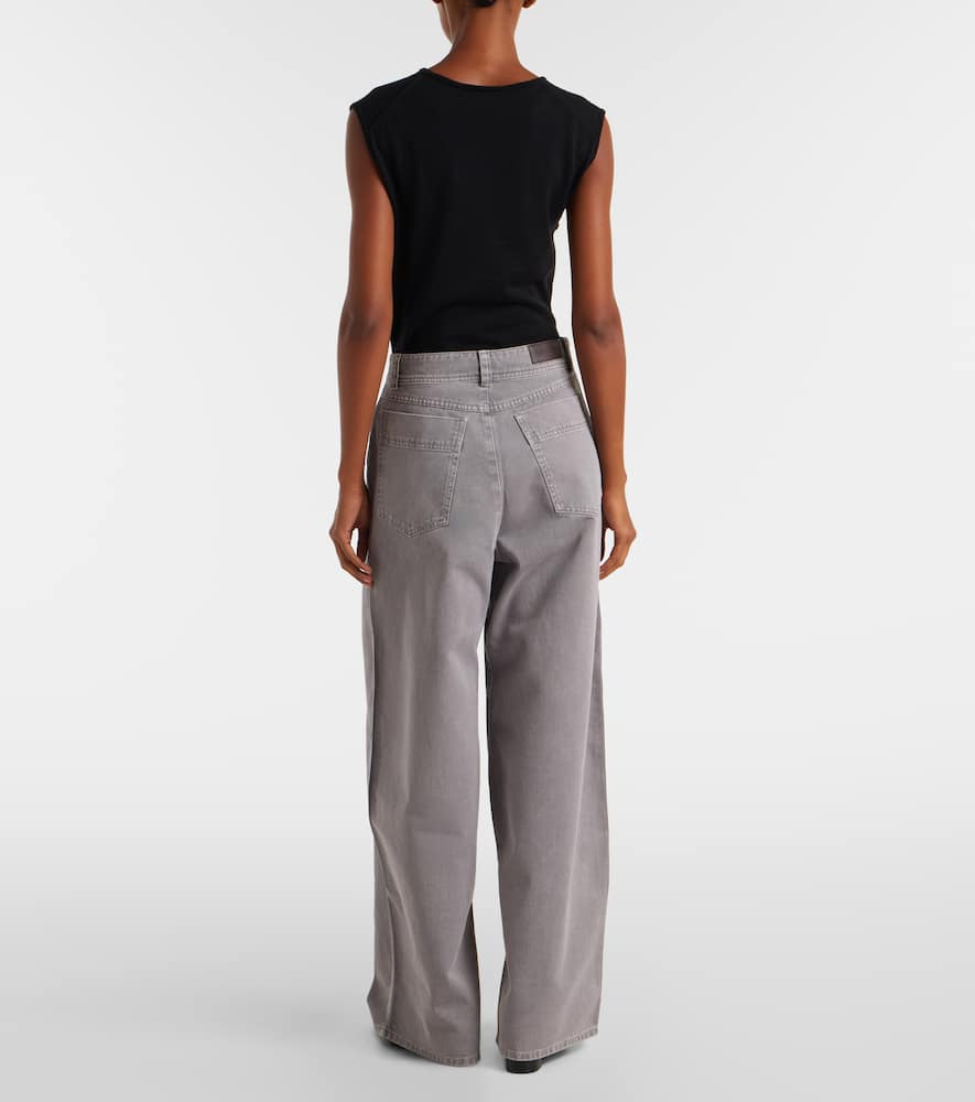 High-rise wide-leg jeans