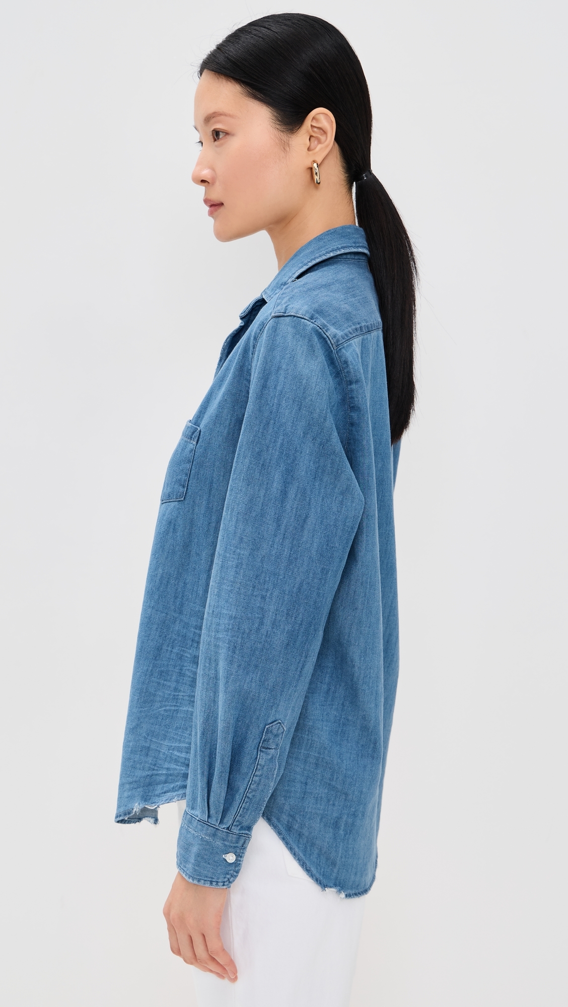 Frank & Eileen Eileen Denim Relaxed Button Down Shirt Vintage Stonewashed Indigo