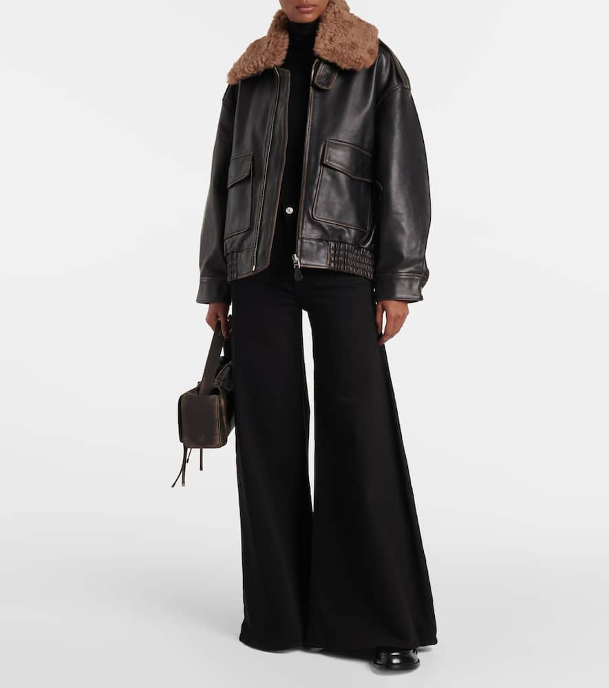 Amari high-rise wide-leg jeans