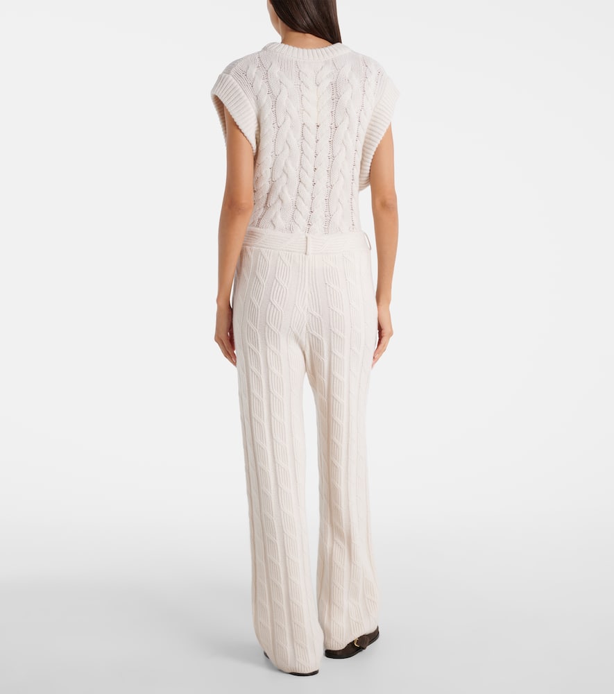 Ebba low-rise cashmere wide-leg pants