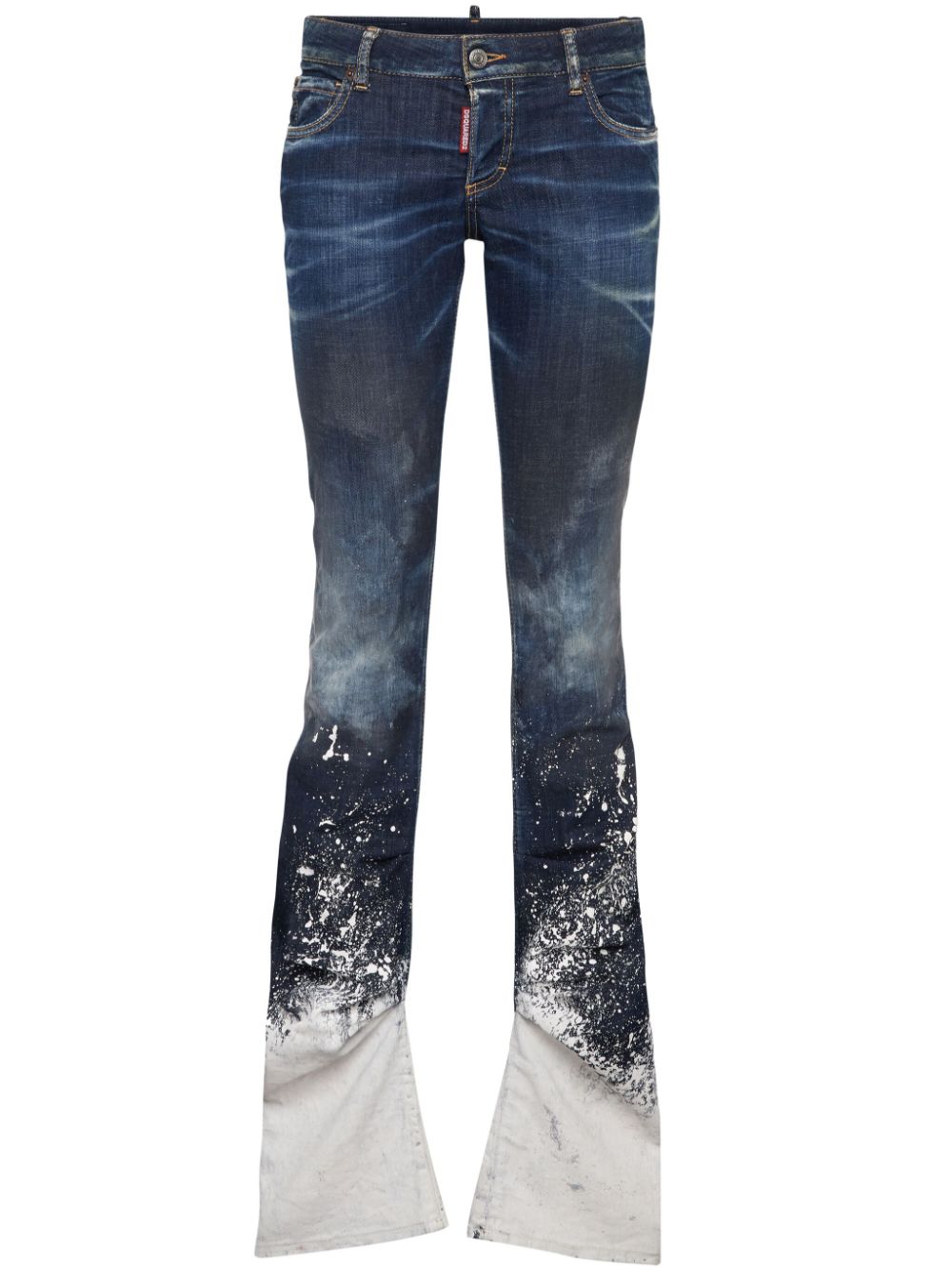 Crystal-embellished flared jeans - Blue