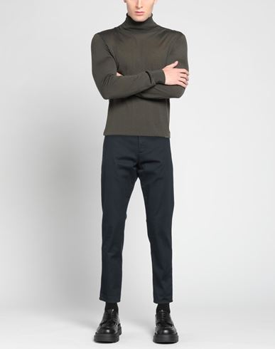 Man Pants Navy Size 35 Cotton, Elastane