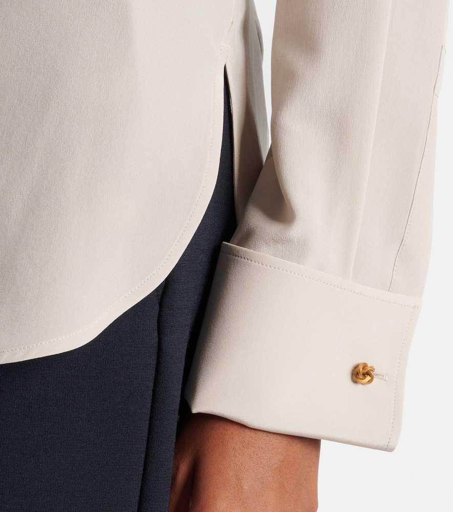 Apollo bow-detail silk crêpe blouse